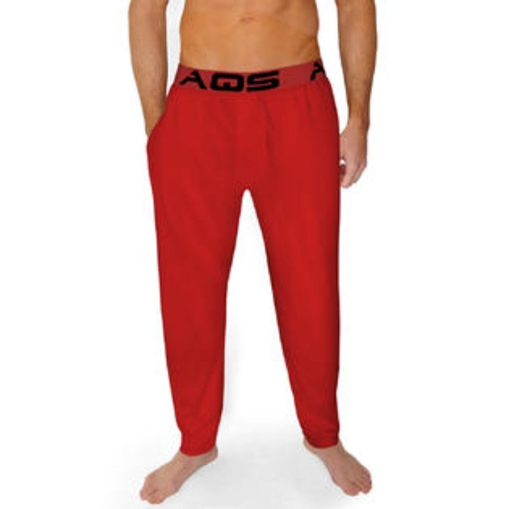 AQS Men's Lounge Pants Red Small